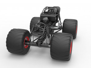 Monster truck base Version 2 Scale 1 to 25 3D 프린트 모델