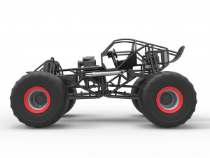 Monster truck base Version 2 Scale 1 to 25 3D 프린트 모델