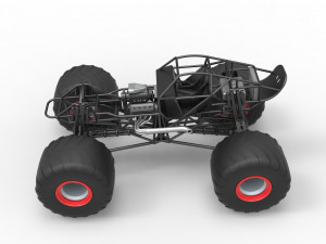 Monster truck base Version 2 Scale 1 to 25 3D 프린트 모델
