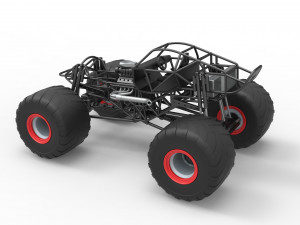Monster truck base Version 2 Scale 1 to 25 3D 프린트 모델