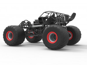 Monster truck base Version 2 Scale 1 to 25 3D 프린트 모델