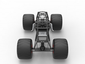 Monster truck base Version 2 Scale 1 to 25 3D 프린트 모델