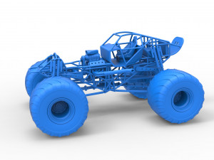 Monster truck base Version 2 Scale 1 to 25 3D 프린트 모델