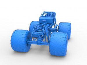 Monster truck base Version 2 Scale 1 to 25 3D 프린트 모델