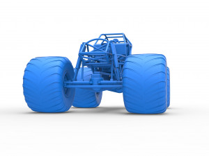 Monster truck base Version 2 Scale 1 to 25 3D 프린트 모델