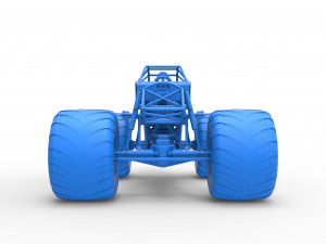 Monster truck base Version 2 Scale 1 to 25 3D 프린트 모델