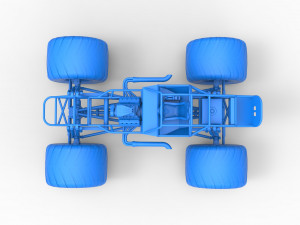 Monster truck base Version 2 Scale 1 to 25 3D 프린트 모델