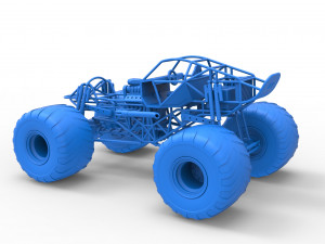 Monster truck base Version 2 Scale 1 to 25 3D 프린트 모델