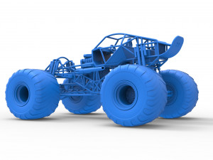Monster truck base Version 2 Scale 1 to 25 3D 프린트 모델