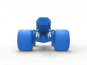 Monster truck base Version 2 Scale 1 to 25 3D 프린트 모델
