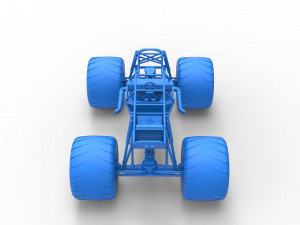 Monster truck base Version 2 Scale 1 to 25 3D 프린트 모델