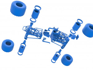Monster truck base Version 2 Scale 1 to 25 3D 프린트 모델