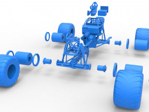 Monster truck base Version 2 Scale 1 to 25 3D 프린트 모델