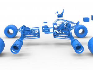 Monster truck base Version 2 Scale 1 to 25 3D 프린트 모델