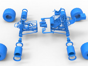 Monster truck base Version 2 Scale 1 to 25 3D 프린트 모델