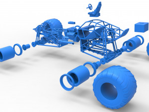 Monster truck base Version 2 Scale 1 to 25 3D 프린트 모델
