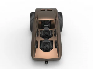 Pulling truck 2wd with Car shell Version 2 Scale 1 to 25 3D Print Model