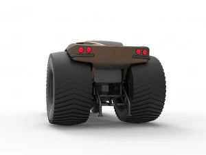 Pulling truck 2wd with Car shell Version 2 Scale 1 to 25 3D Print Model