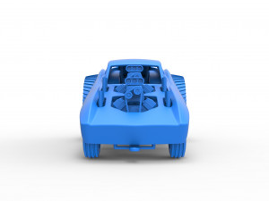 Pulling truck 2wd with Car shell Version 2 Scale 1 to 25 3D प्रिंट मॉडल