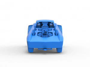 Pulling truck 2wd with Car shell Version 2 Scale 1 to 25 3D Print Model