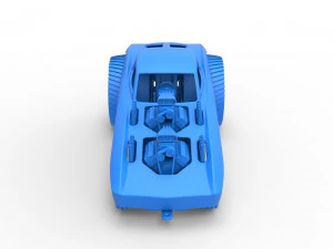 Pulling truck 2wd with Car shell Version 2 Scale 1 to 25 3D Print Model