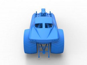 Pulling truck 2wd with Car shell Version 2 Scale 1 to 25 3D प्रिंट मॉडल