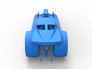 Pulling truck 2wd with Car shell Version 2 Scale 1 to 25 3D Print Model