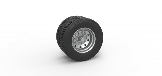 10 Hole double wheel of trailer Scale 1 to 25 Modelo de Impressão 3D .c4d .max .obj .3ds .fbx .stl .blend 