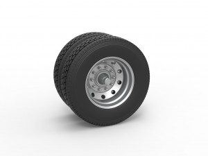 10 Hole double wheel of trailer Scale 1 to 25 Modelo de Impressão 3D