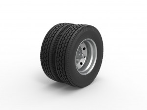 10 Hole double wheel of trailer Scale 1 to 25 Modelo de Impressão 3D