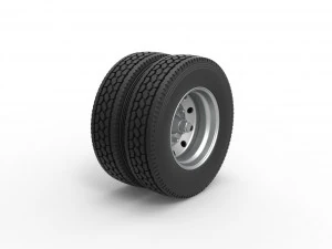 10 Hole double wheel of trailer Scale 1 to 25 3D Print Model