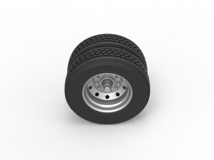 10 Hole double wheel of trailer Scale 1 to 25 Modelo de Impressão 3D