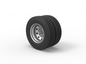 10 Hole double wheel of trailer Scale 1 to 25 Modelo de Impressão 3D