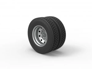 10 Hole double wheel of trailer Scale 1 to 25 3D Print Model