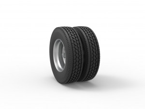 10 Hole double wheel of trailer Scale 1 to 25 Modelo de Impressão 3D