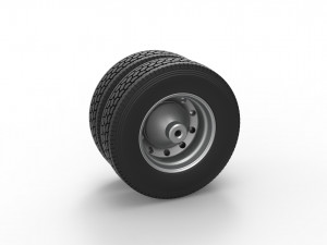 10 Hole double wheel of trailer Scale 1 to 25 Modelo de Impressão 3D