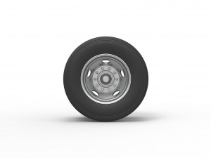 5 Hole double wheel of trailer Scale 1 to 25 Modelo de impresión 3D