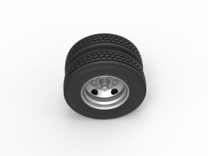 5 Hole double wheel of trailer Scale 1 to 25 Modelo de impresión 3D