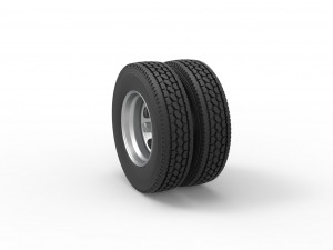 5 Hole double wheel of trailer Scale 1 to 25 Modelo de impresión 3D