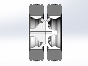 5 Hole double wheel of trailer Scale 1 to 25 Modelo de impresión 3D