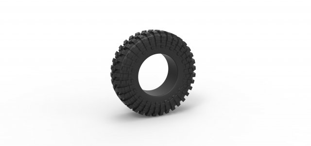 Offroad tire 109 Scale 1 to 25 3D 打印模型 .c4d .max .obj .3ds .fbx .stl .blend