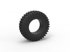 Offroad tire 109 Scale 1 to 25 3D 打印模型