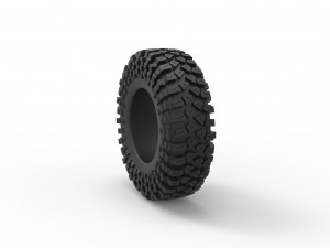Offroad tire 109 Scale 1 to 25 3D 打印模型
