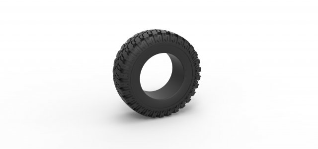 Offroad tire 110 Scale 1 to 25 3D Print Model .c4d .max .obj .3ds .fbx .stl .blend 