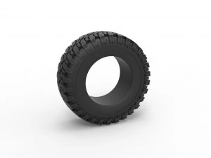 Offroad tire 110 Scale 1 to 25 3D Print Model
