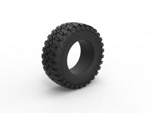 Offroad tire 110 Scale 1 to 25 3D Print Model