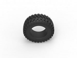 Offroad tire 110 Scale 1 to 25 3D Print Model