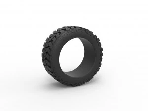 Внедорожная шина 111 Масштаб от 1 до 25 3D Принт Модель