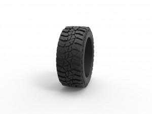 Offroad tire 111 Scale 1 to 25 3D Print Model