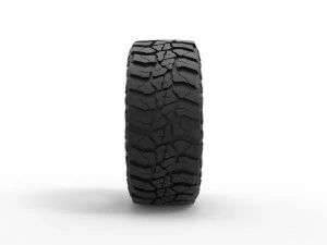 Offroad tire 111 Scale 1 to 25 3D Print Model